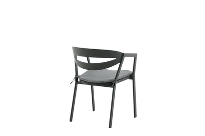 Gartenstuhl Sylt - aus Aluminium in Schwarz