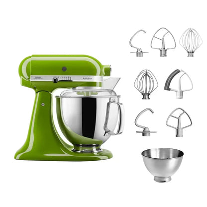 KitchenAid 4,8 L 5KSM175 Artisan Küchenmaschine Steellover mit Edelstahl-Werkzeugen