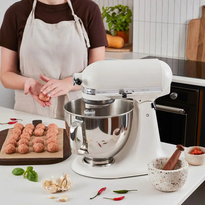KitchenAid 4,8 L 5KSM175 Artisan Küchenmaschine Meatlover mit Ganzmetall- Fleischwolf und Spritzgebäckvorsatz